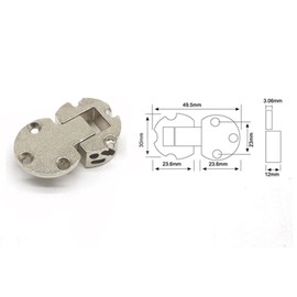 Gigicial 90 Degree Clamshell Hinge, Hidden Bracket, Chain zinc Alloy Mini Folding Table Hinge for Table Legs, Bed Legs, etc