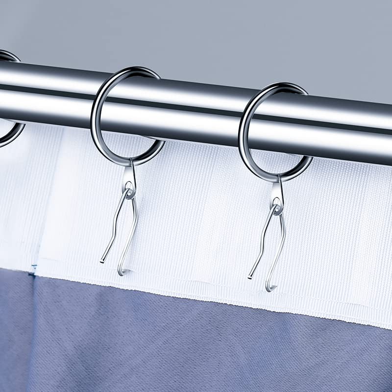 Metal Curtain Hooks, Nydotd Rustproof Steel Plated Zinc Hooks Heavy-Duty