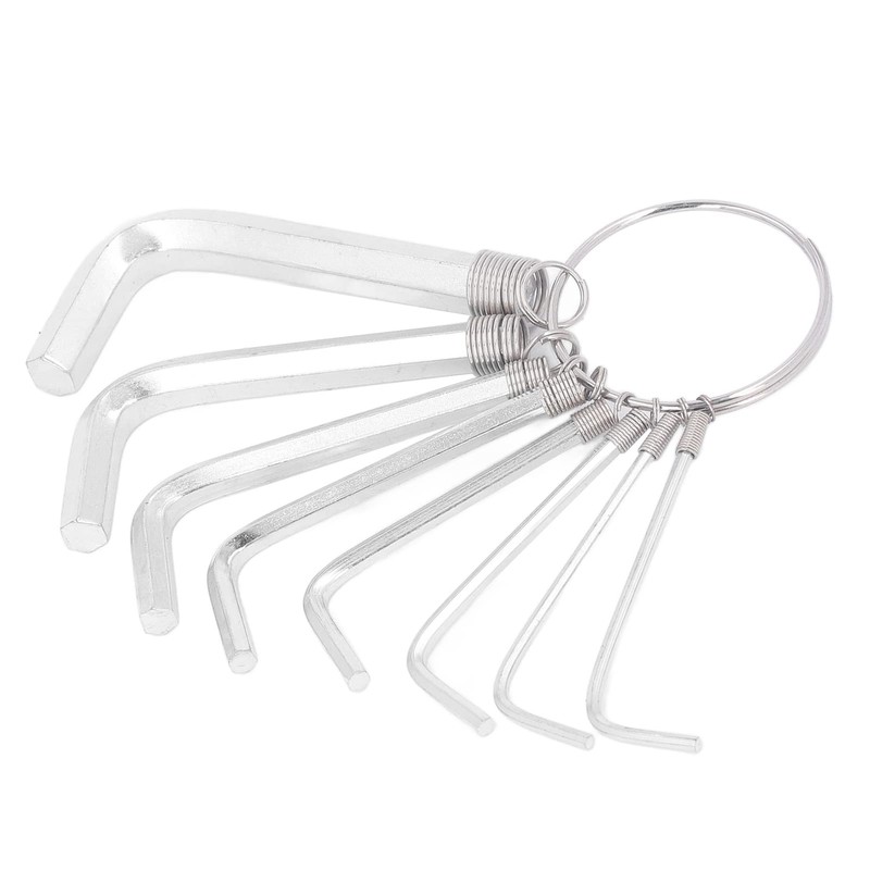 8 Piece Hex Key Set, L-shaped Metric Wrench, Portable Hex