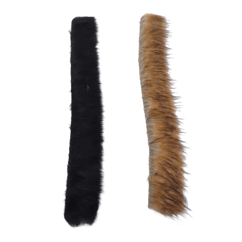 2Pcs Faux Fur Strips Thick Fluffy Soft Artificial Fur Strips