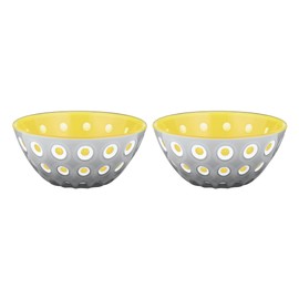 Guzzini - Le Murrine, Set of 2 Bowls - Grey/Yellow, Diameter 12.5 x Height 5.6 cm | 300 cc - 279412141
