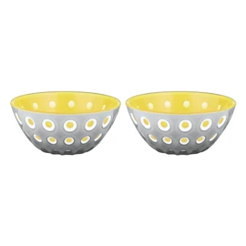 Guzzini - Le Murrine, Set of 2 Bowls - Grey/Yellow, Diameter 12.5 x Height 5.6 cm | 300 cc - 279412141