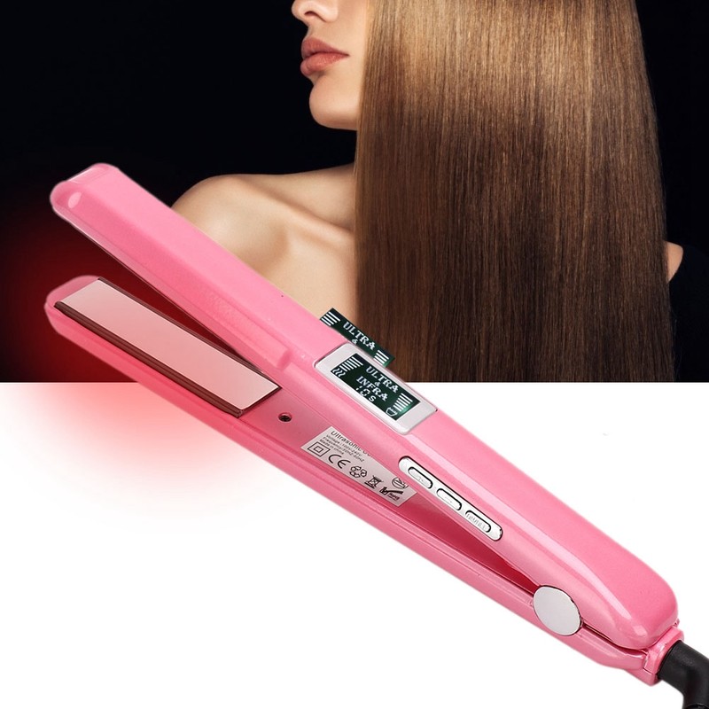 Ultrasonic Infrared Hair Straightener Cold Wave Hair Straighten Curling Iron