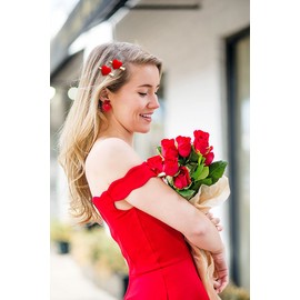 NVENF Valentine’s Day Heart Headband Sparkling Rhinestone Heart Hairbands Red Heart Hair Hoop Valentine’s Hair Accessory Wedding Birthday Party Gifts Photo Props