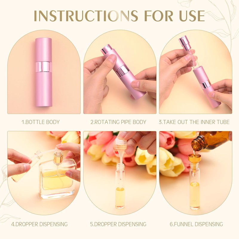 Honeydak 16 Pack 8 ml Refillable Perfume Atomizer Mini Refillable