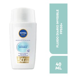 Protector Solar Facial NIVEA SUN Fluido Diario Invisible + Antioxidantes Fps50+ 40Ml, Bloqueador Solar
