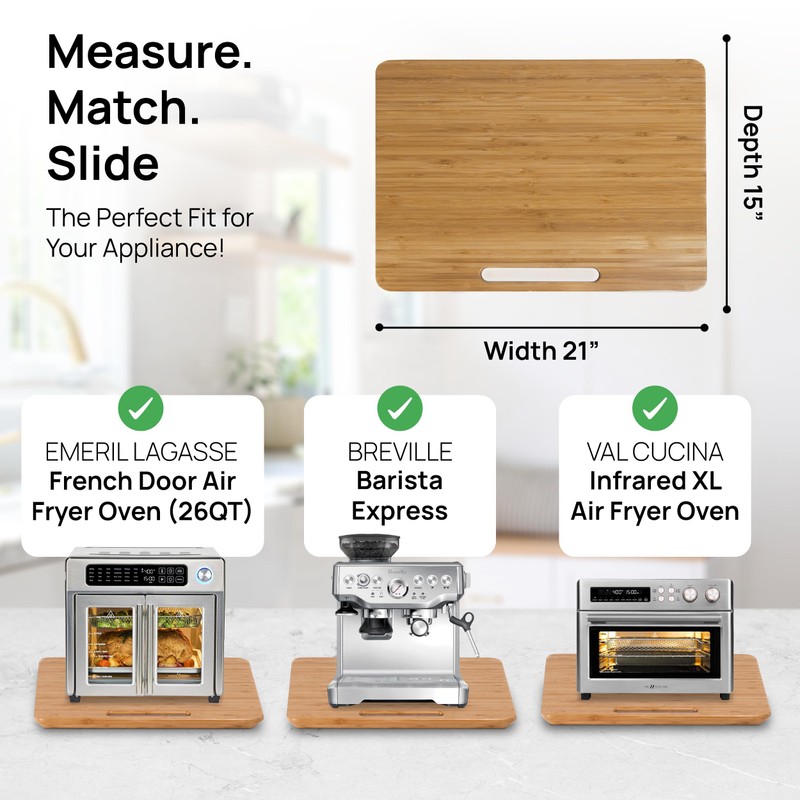 Ibyx Elegant Appliance Slider - Sliding Tray for Coffee Maker