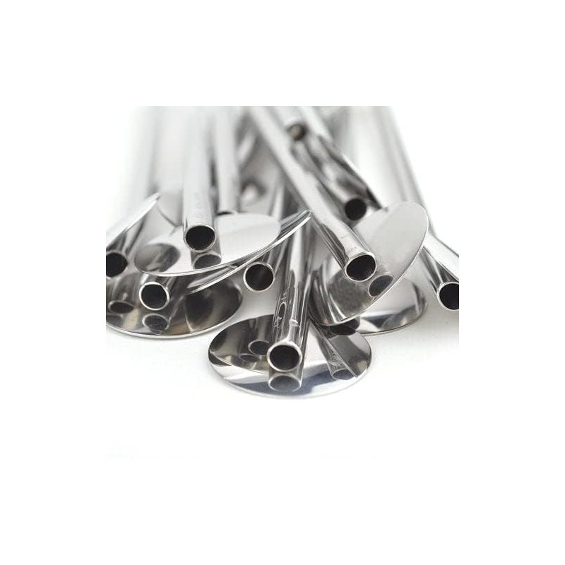 4 Spoon Straws Stirrer Stainless Steel 4 Pack + Cleaning
