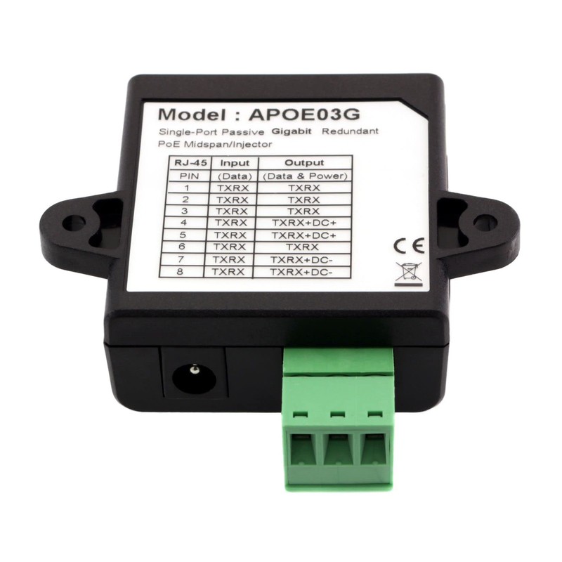Alfa APOE03G, Redundant Industrial Gigabit PoE Adapter