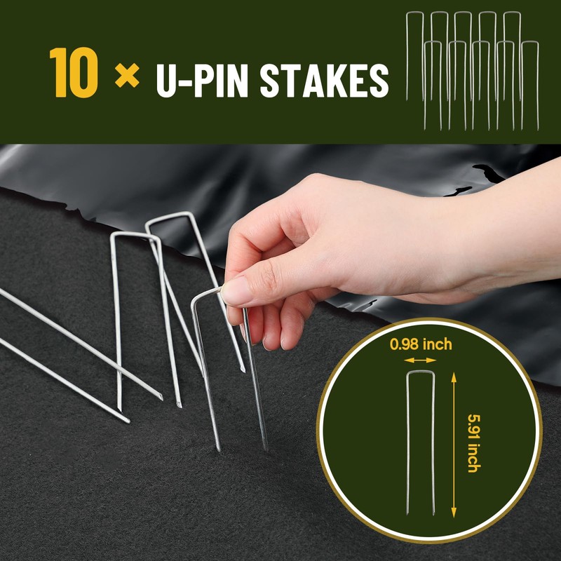 Fanfanwin 2 Pcs 15 x 15 ft Pond Liner &