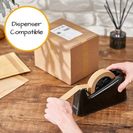 Koju Kraft Paper Packing Tape 24mm x 50m | 1/3/6 packs | Eco Friendly & Recyclable Brown Paper Tape for Packaging Parcels | Strong, Heavy Duty Paper Parcel Tape (1)