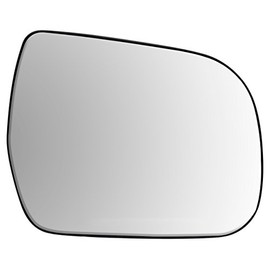 Passenger Side Non-heated Mirror Glass w/backing plate, Toyota Sienna, 6" x 7 9/16" x 8 9/16" (w/o memory, w/o blind spot detection)