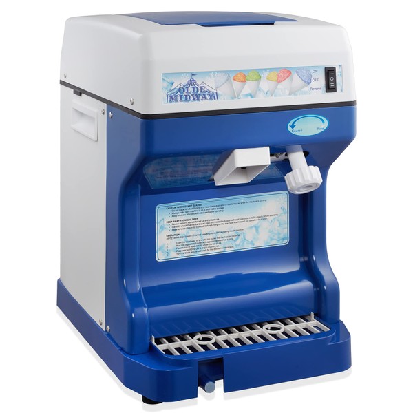 Olde Midway Snow Cone Machine, Electric Shaved Ice Slushie Dessert