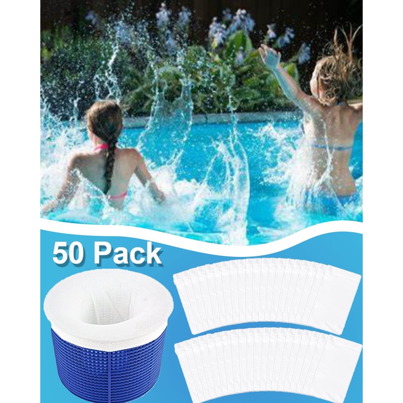 Pool Skimmer Socks, Pack of 50 Swimming Pool Skimmer Socks,