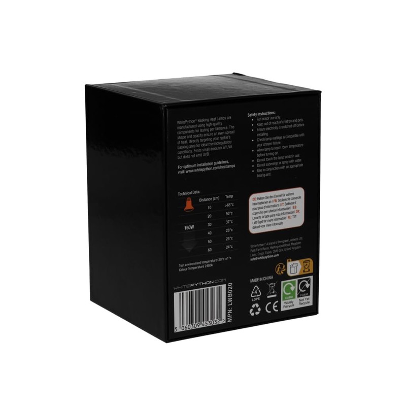 WhitePython Basking Heat Lamp | IR-A Infrared | Intense Basking