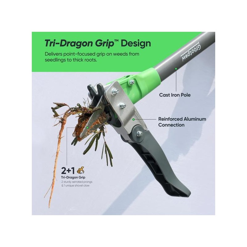 Grootpow Weeder Puller Tool, Stand Up Dandelion Weeder with 40"