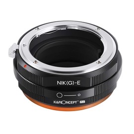 K&F Concept Lens Mount Adapter P Series KF-NGE.P (Nikon F-Mount (G Type Compatible) Lens to Sony E-Mount with Aperture Ring