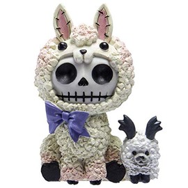 Furrybones Summit Collection Alpaca Paco Figurine Decorative Signature Skeleton in Alpaca Llama Camelid Costume 3 Inch Tall Collectible Statue