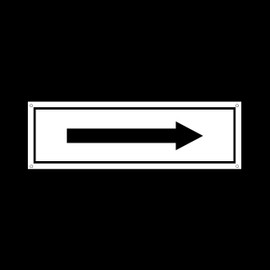 Arrow Plastic Door Sign with 4 Pre-Drilled Holes