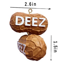 Deez Nuts Ornament, Christmas Tree Hanging Ornaments,Unique Peanut Hanging Decoration, Funny Novelty Nut Christmas Tree Ornaments,Christmas Party(3pcs)