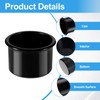 2Pcs Black Sofa Cup Holder, Drop-in Cup Holder Universal Plastic