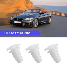 Be In Your Mind Pack of 30 51471840961 Trim Parts for Car Door Sill Covers Shape Fixings White Plastic Door Sills