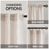 MIULEE Natural White Linen Curtains 84 Inch Length 2 Panels