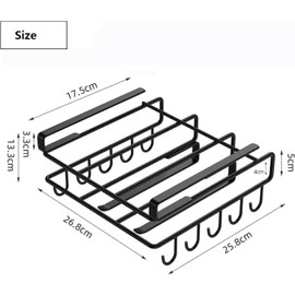 WEIKA Schneidebrett Regal Halter Edelstahl ohne Bohren Schwarz Küchenorganizer am Schrank Küchenutensilien als Regaleinsatz teleskopregal zur Aufbewahrung und Sicherheit