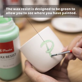 Pasler Wax Resist for Pottery Bisque or Greenware,Glaze and Slip Application, 16 fl oz / 473 ml