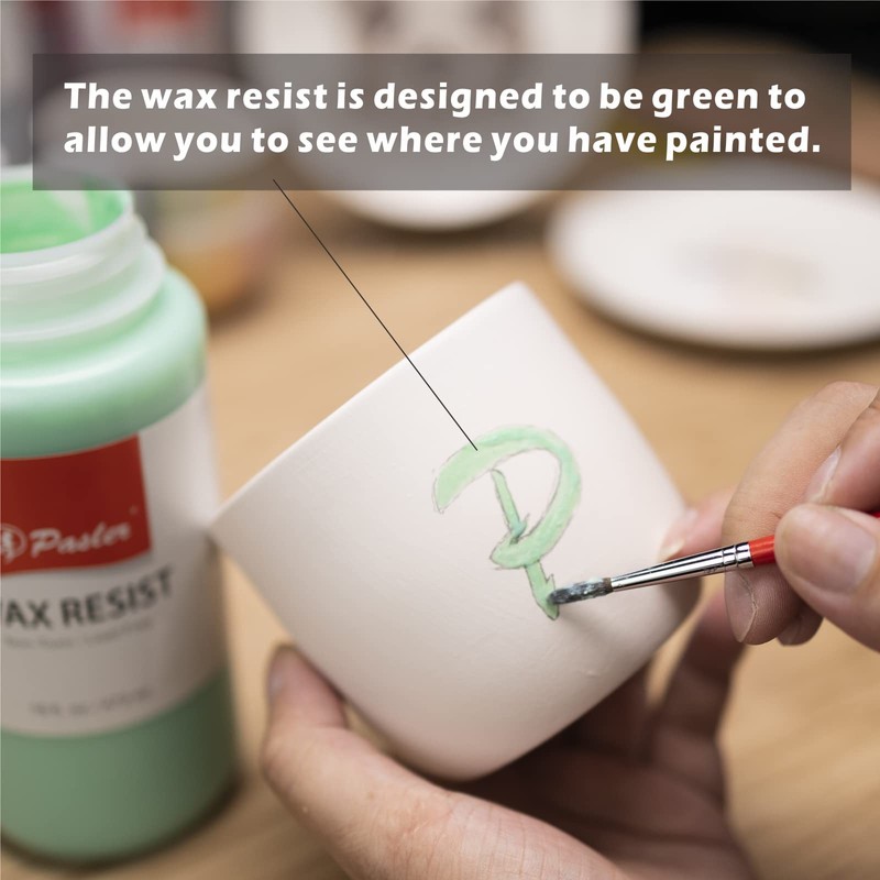 Pasler Wax Resist for Pottery Bisque or Greenware,Glaze and Slip