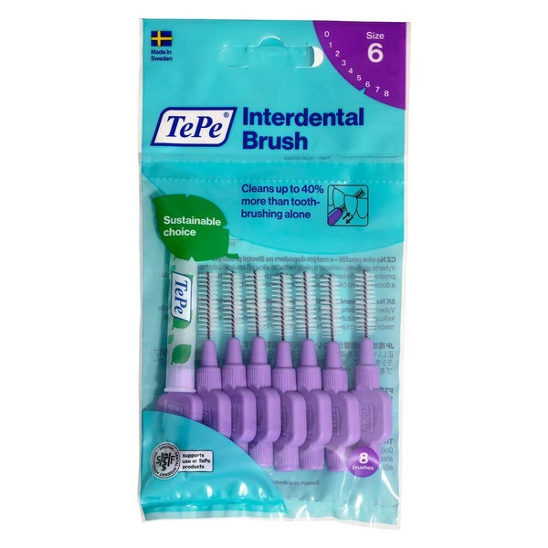TePe Interdental Brushes Original Purple 1.1 mm Pack of 8