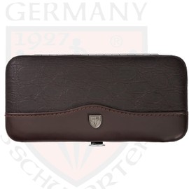 3 Swords Germany - brand quality 7 piece manicure pedicure grooming kit set for professional finger & toe nail care scissors clipper fashion leather case in gift box, Made in Solingen Germany