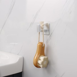 Vanloory Bath Towel Hooks,10 Pack Self Adhesive Square Coat Hooks, Sturdy No Drilling Robe Hook, Stainless Steel Heavy Duty Clothes Hanger, Wall Hooks for Bathroom Bedroom Kitchen (2 in, Silver)