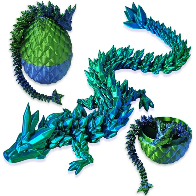 BAOXUE 2PCS 3D Dragon Eggs With Dragon Inside, 9Inch 3D