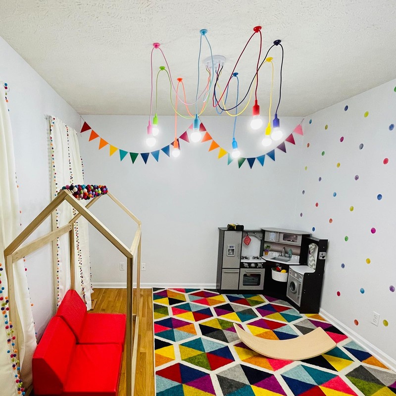 KJLARS Colorful Spider Lamp Modern Chandelier Adjustable DIY Pendant Lighting