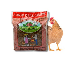 LITTLE FARMER PRODUCTS Good Deal Grubs Dried Black Soldier Fly Larvae Treat (5lb) for Chickens, Poultry, Birds, Small Pets - Protein and Calcium Supplement