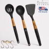 O JAH Non Stick Silicone Cooking Kitchen Utensils Set 3
