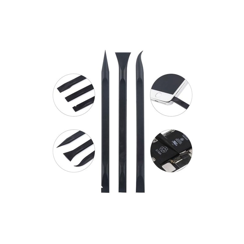 3 Piece Anti Static Black Plastic Spudger ESD Safe Pry