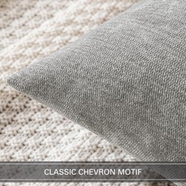 MIULEE Pack of 2 Light Grey Decorative Pillow Covers 20X20 Inch Soft Chenille Couch Throw Pillows Farmhouse Cushion Covers for Spring Home Decor Sofa Bedroom Living Room