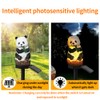 Solar Panda Lamp, Garden Decoration Resin Cute Animal Lamp, Wireless