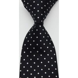 Geotae Zerun New Classic Men's Polka Dots Silk Tie Necktie … (Black/little white dots)