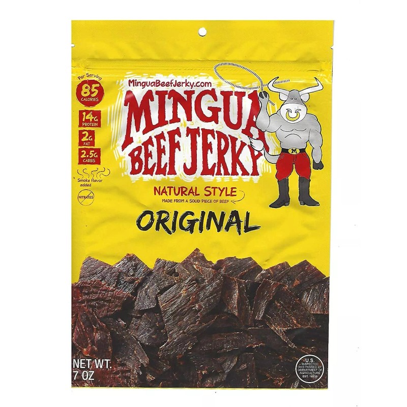 Mingua Beef Jerky Mild, 7 oz [4-Bags]
