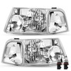 JSBOYAT Headlight Assembly Replacement Bulbs Included w/Corner Light 4PCS for