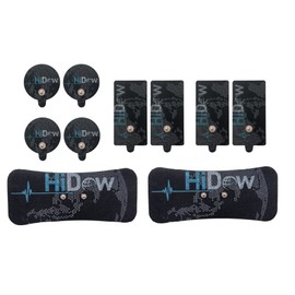 HiDow Tens Unit Replacement Stimulator Pads Large Electrodes Variety Pack | Premium Quality Large Electrode Pads Compatible with Hi-Dow | IQ Massager (2 of Each Size – Total 6)