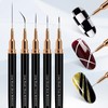 MUIIGOOD Nail Art Liner Brushes, 5Pcs Liner Brush For Nails,