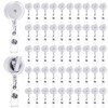 Afcabakila 50 Pack Retractable Badge Reels with 360° Swivel Alligator
