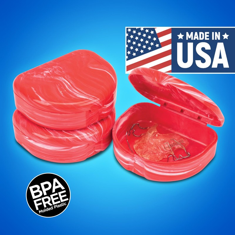 Practicon Marble Retainer Cases, Orthodontic Aligner Case, Mouth Guard Holder