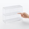 MUJI 02856120 Acrylic Collection Stand with Sliding Door, Small, Approx.