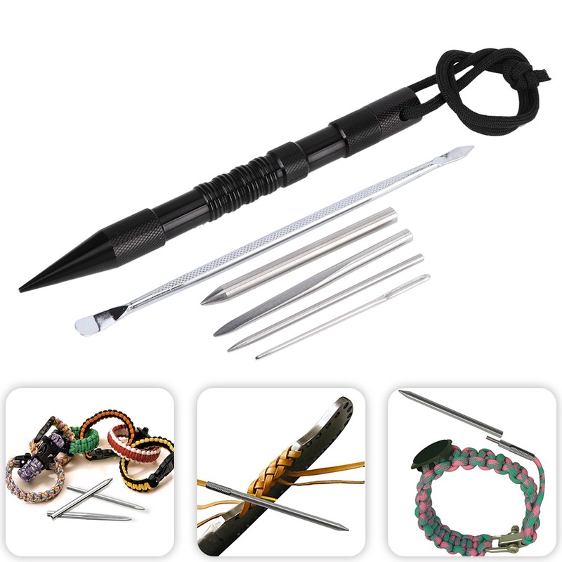 Bracelets Parachute Cord Knitting Needles Spike Kit Aluminum DIY Weaving
