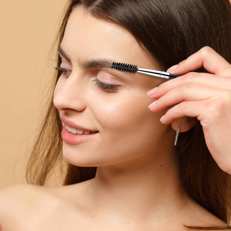 Pack of 6 Eyelash Brushes, Eyebrow Brush with Container, Eyebrow